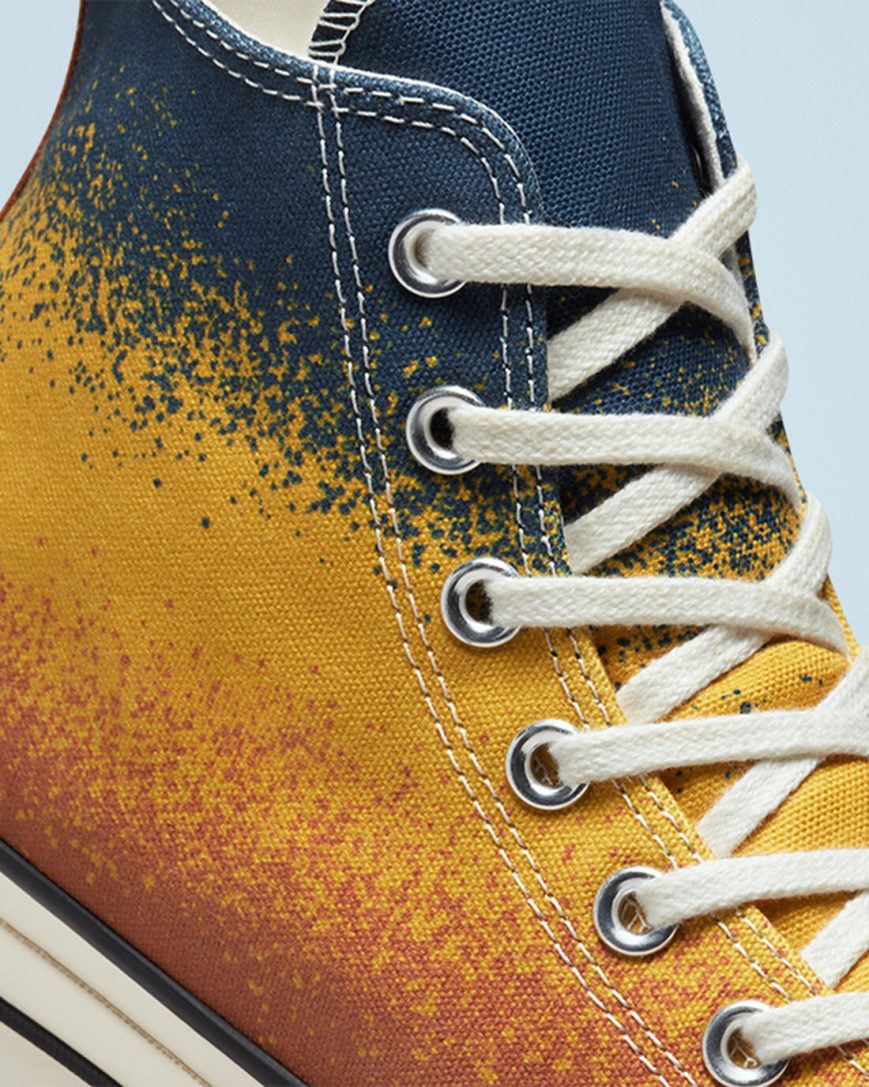 Women's Converse Chuck 70 Scatter Dye High Top Shoes Gold | AU 16843O